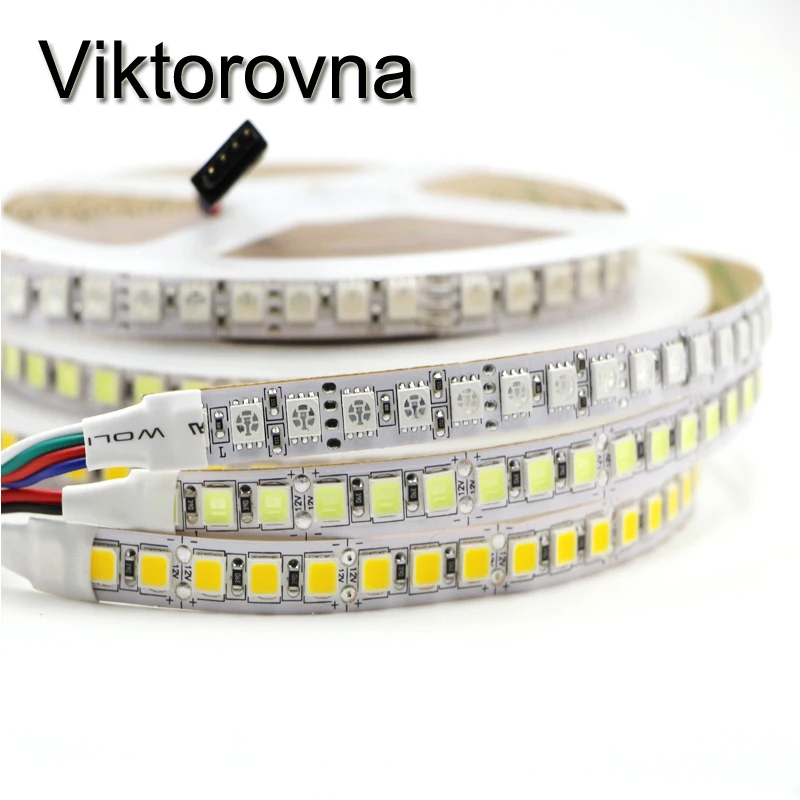 Светодиодная лента 12 в пост. Тока 5 м 5054 SMD RGB 120 светодиодов/м не водонепроницаемая