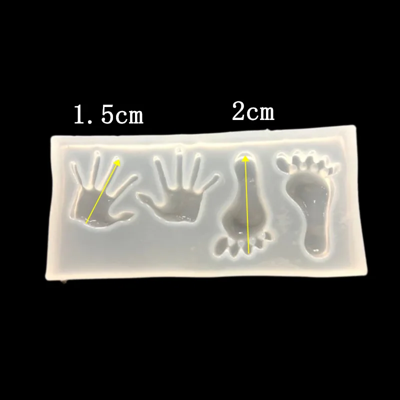 1 шт. Прозрачная силиконовая форма декоративная смола рукоделие маленькая ладонь