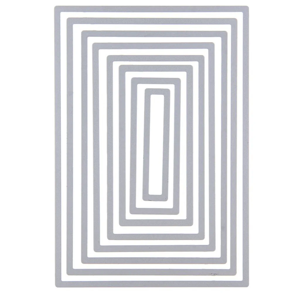 8 шт./компл. прямоугольник прорезной трафарет для окраски DIY Скрапбукинг фото
