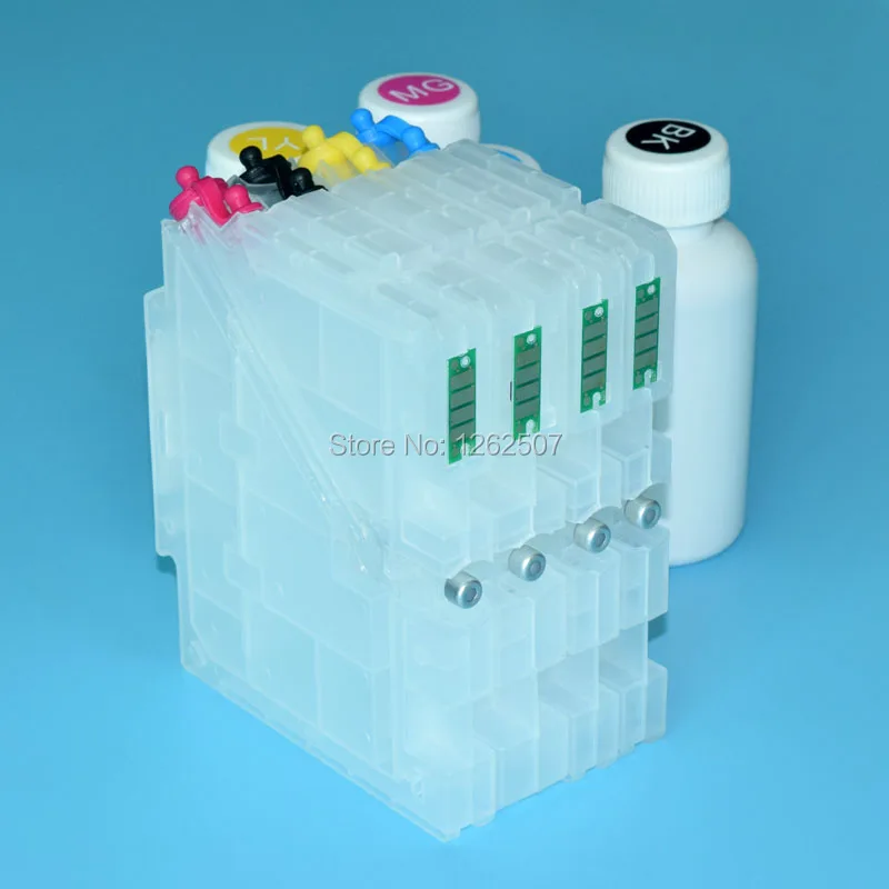 Чернила для сублимационной печати 100 мл * 4 цвета и 1 набор многоразовых картриджей