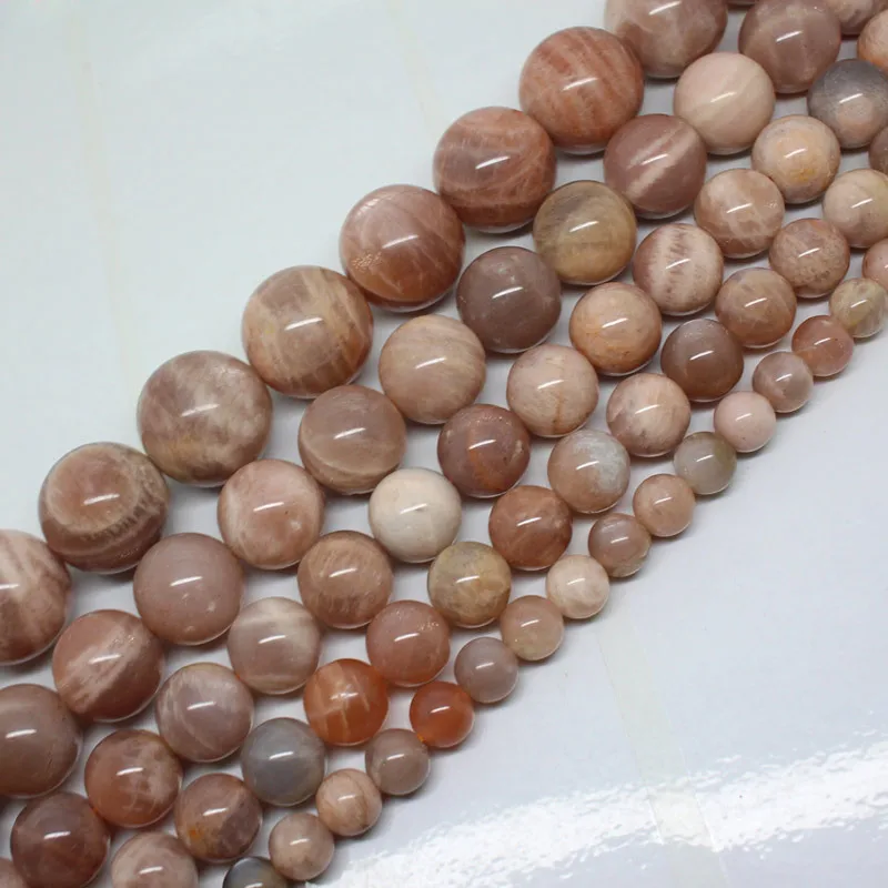 Маленький заказ 7 $! 4-18 мм натуральные круглые бусины Suntone для изготовления ювелирных изделий, 15 дюймов