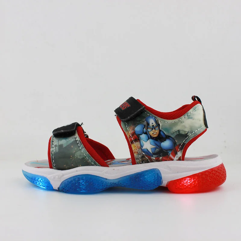 Новинка 2019 детская крутая обувь Железный человек Капитан Америка свинцовая
