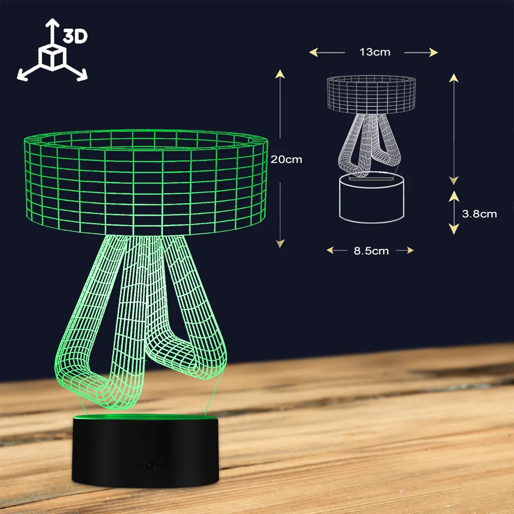 3D эффект креативная настольная лампа форма дизайн лампа домашний Декор 3D Оптическая иллюзия атмосфера светильник спальня Ночник светильник настроение светильник