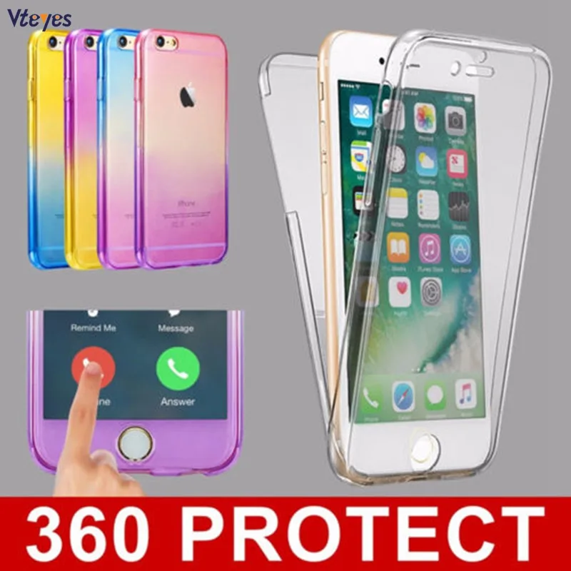 Чехол для iPhone 7 8 Plus X 10 полностью противоударный чехол на 360 градусов 6 6S 5 SE