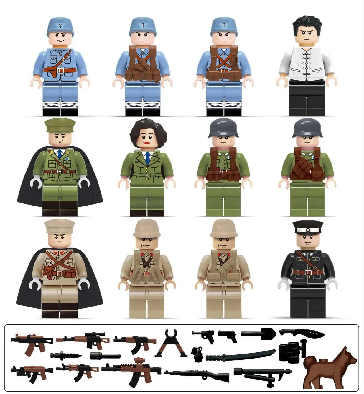 12pcs/lot Legoingly City Police Military SWAT Teams Figure Set With Weapon Building Blocks Brick Toys for Children | Игрушки и хобби