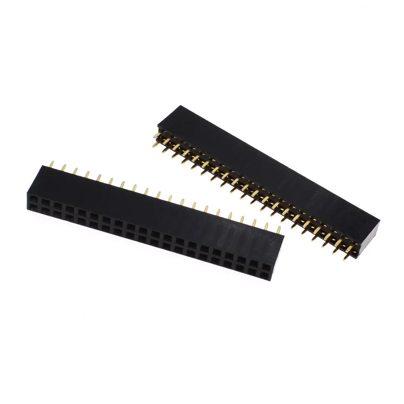 2x20Pin 10 шт. 2,54 мм 2 мм разъем женский набор 1X4 до 1X40 Pin 2X4 до 2X25 Pins один двойной ряд PCB разъем полосы контактный разъем - Цвет: 2x20Pin