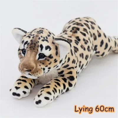 Lying Leopard Dorimytrader мягкие животные тигр, плюшевые игрушки подушка Имитация животных ребенок Тигр Леопард кукла игрушки Juguete для детей - Цвет: Lying Leopard