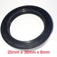 20mm x 36mm x 6mm steel spring nitrile rubber double lip tc oil seal