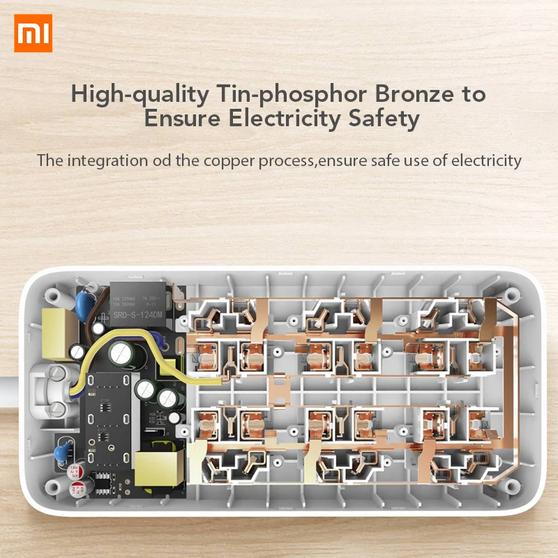 Оригинальный удлинитель питания Xiaomi Mijia Базовая версия 6 розеток С 3 5 в а быстрое