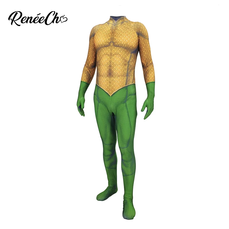 Men Aquaman Costume Kids Boys Arthur Curry Orin Cosplay cosplay Super Jumpsuit Halloween For Adult | Тематическая одежда и
