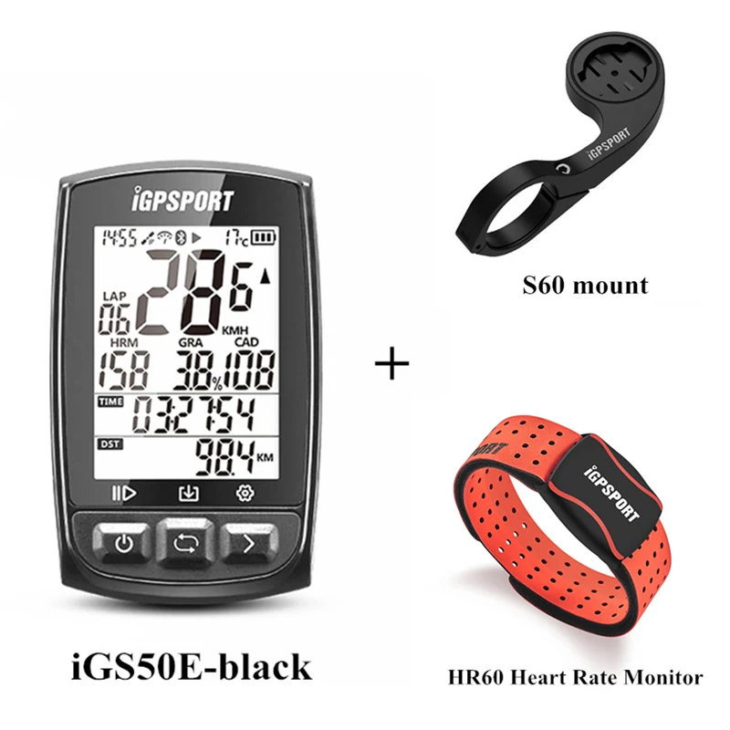 I gps-порт IGS50E компьютер gps Велоспорт Bluetooth 4,0 ANT+ велосипед беспроводной компьютер цифровой спидометр подсветка IPX7 водонепроницаемый - Цвет: 12