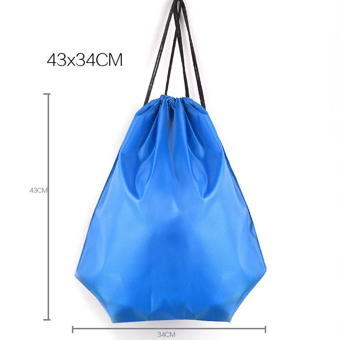 Blue XZJJA спортивная сумка для хранения в спортзале Оксфорд рюкзак на шнурке дорожный контейнер для обуви Одежда Органайзер Сумка водонепроницаемая пляжная сумка - Цвет: Blue