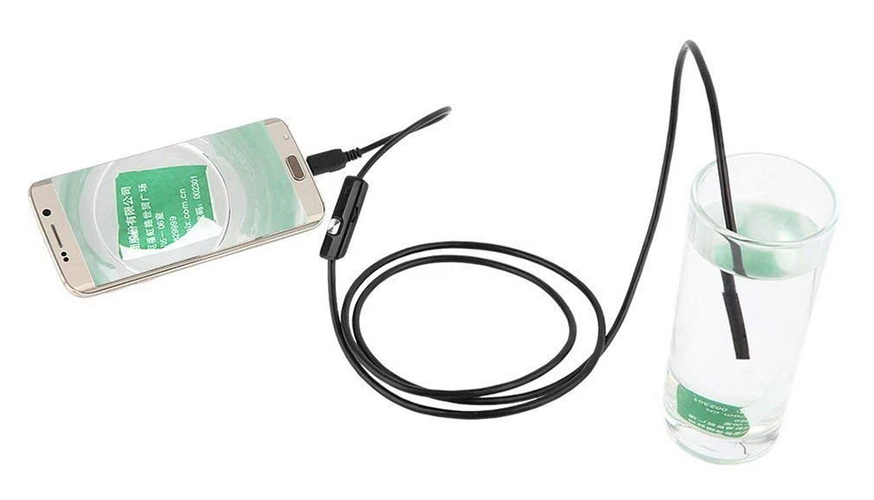 Antscope HD 480P 7 мм/5,5 мм 6LED черная мини камера водонепроницаемая камера для осмотра Бороскоп 1 м Android/PC 2 м PC USB эндоскоп 5
