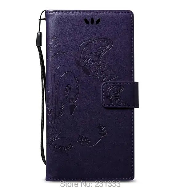 C-ku For Samsung Galaxy J7 PLUS Sony Xperia XZ1 XA1 Strap Flower Wallet Leather Pouch Stand Card Butterfly Skin 100PCS | Мобильные