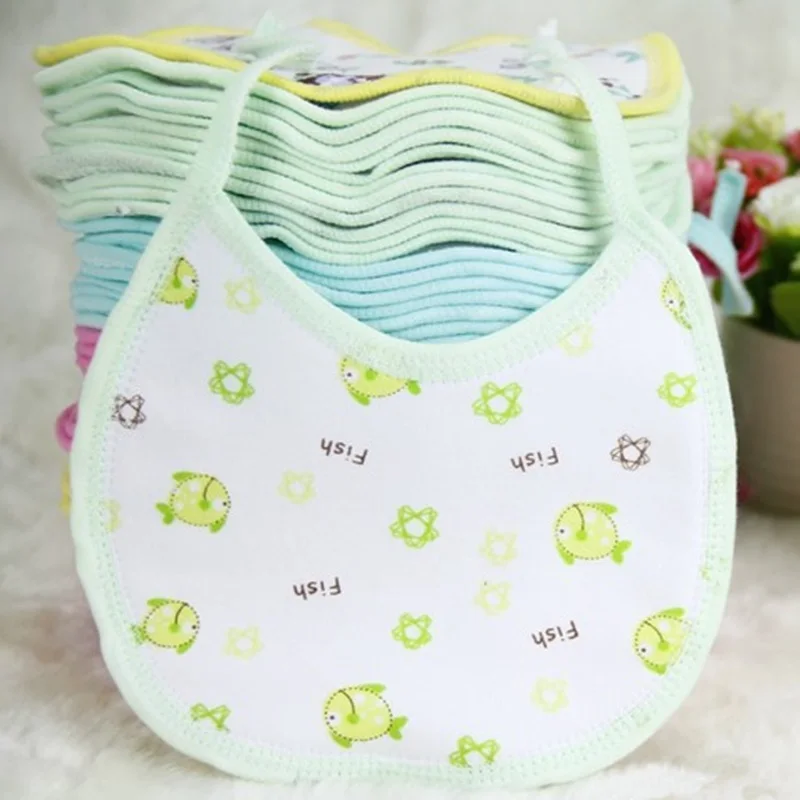 10 шт./лот милые нагрудники для новорожденных водонепроницаемые Слюнявчики