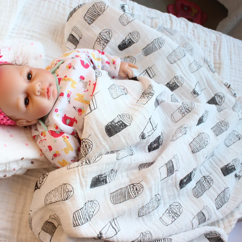 Муслиновое Пеленальное Одеяло для новорожденных высокое качество детское