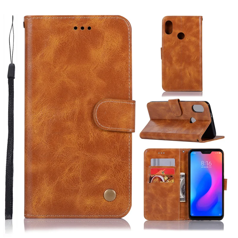 Чехол-бумажник в стиле ретро из искусственной кожи для Xiaomi Redmi Note 7, чехол, флип-чехол для мобильного телефона, чехол для Xiomi Redmi Note 7, мягкий чехол