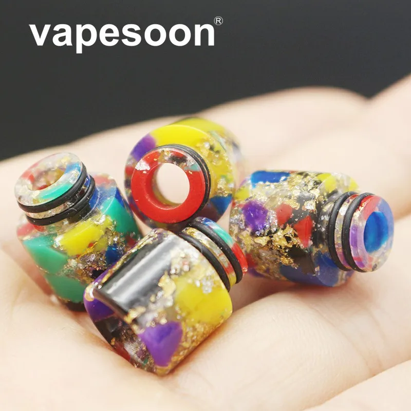 

Newest 510 beautiful coloful Resin Drip Tip for ijust S/TFV8 baby/TFV12 BABY PRINCE/stick M17/MELO 4 D25 1pcs
