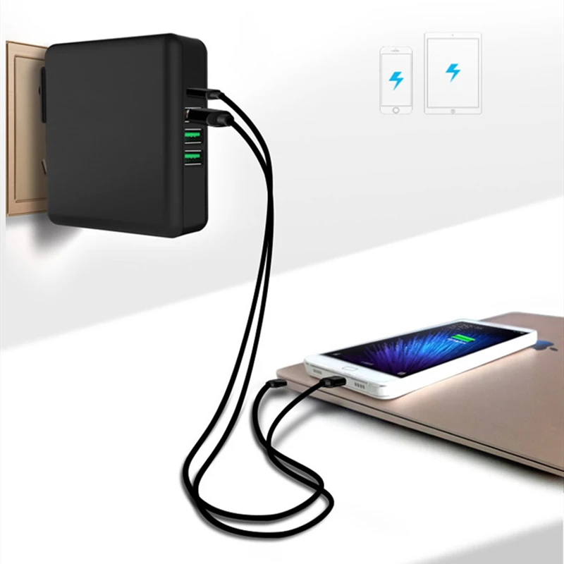 61 Вт многопортовое зарядное устройство 3A USB-C Type-C PD QC 3 0 быстрое адаптер для Macbook Pro