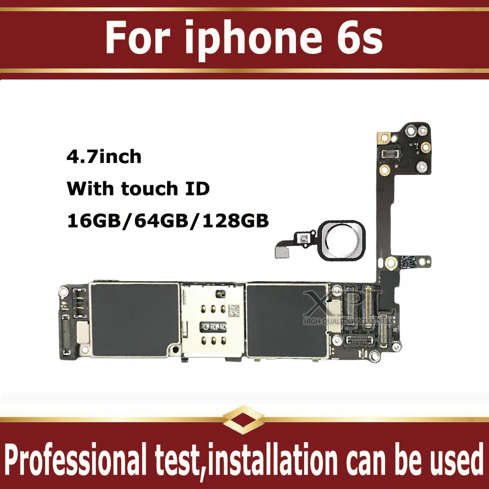 Заводская Разблокировка для iPhone 6 S 6 S материнская плата с сенсорным ID, оригинальная разблокированная для iPhone 6S материнская плата 16G 64G 128G