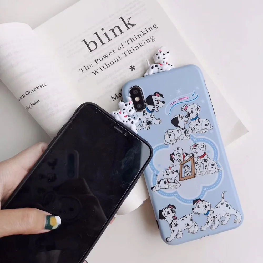 ORYKSZ 3D Cute Cartoon Dog Toy Silicon Soft Phone Case For iphone 6 6s 7 8 plus iPhone X XR XS MAX Cover Cases Coque |