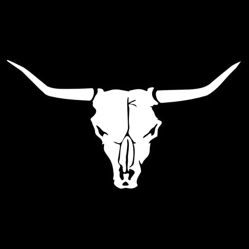 15,2*8,3 см Bull Longhorn Skull модные наклейки виниловая наклейка на машину, мотоцикл и автомобиль Стайлинг черный/серебристый C9-1591