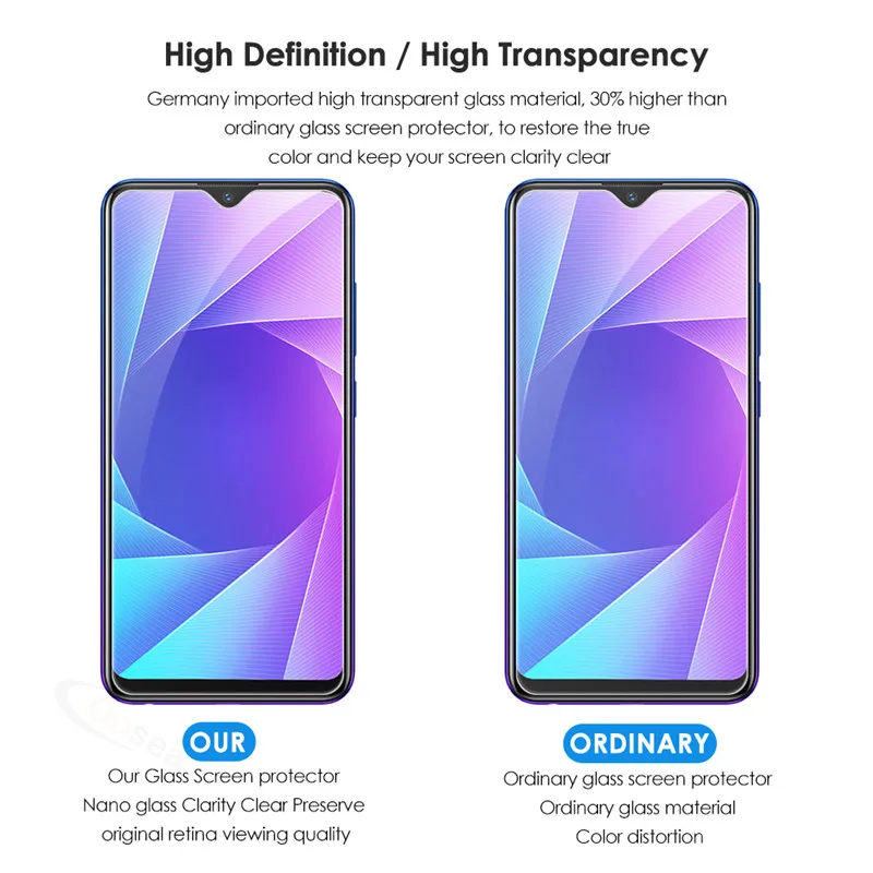 Qosea (2 предмета) телефон Экран протектор для Realme 3 Pro закаленное стекло 9 H