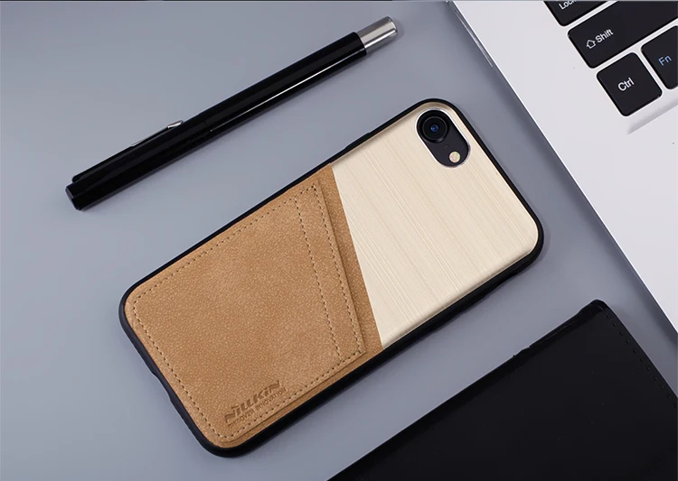 NILKIN для iphone 7 чехол NILLKIN Стильный комбинированный ретро кожаный+ Матовый металлический слот для карт задняя крышка для телефона для Apple iphone 7