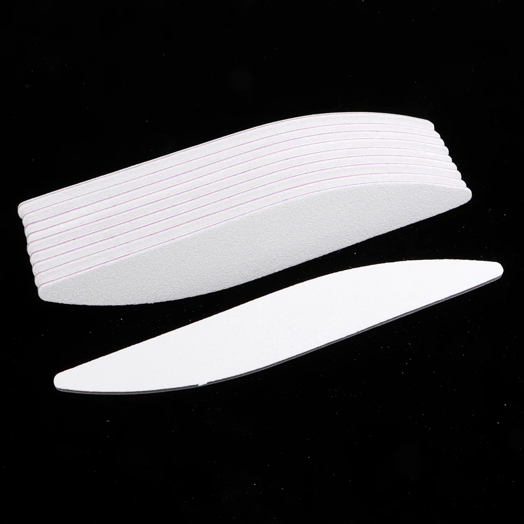 

10PCS Dual Sides Nail Files and Buffers Set Washable Emery Board 100/180 Grit Manicure Pedicure Sanding Buffing Tools