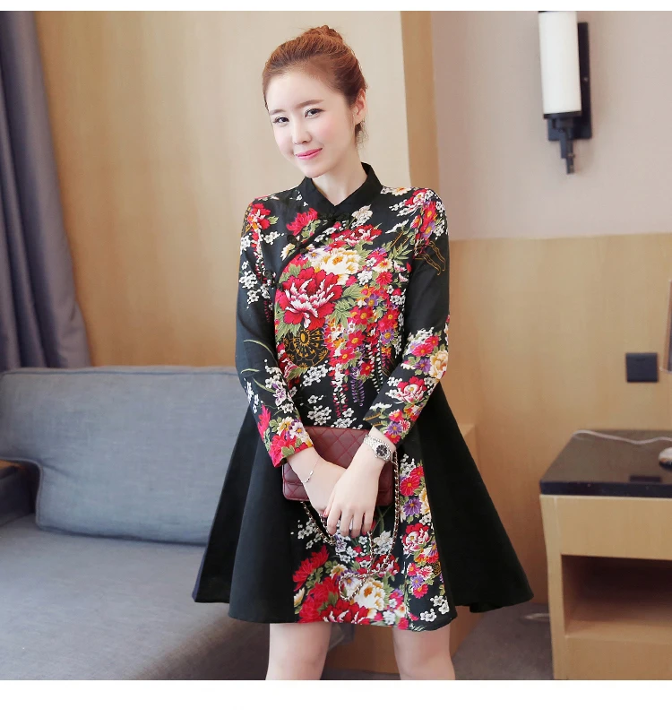 TAJIYANE 2018 Новое красное черное китайское женское платье Cheongsam сексуальное