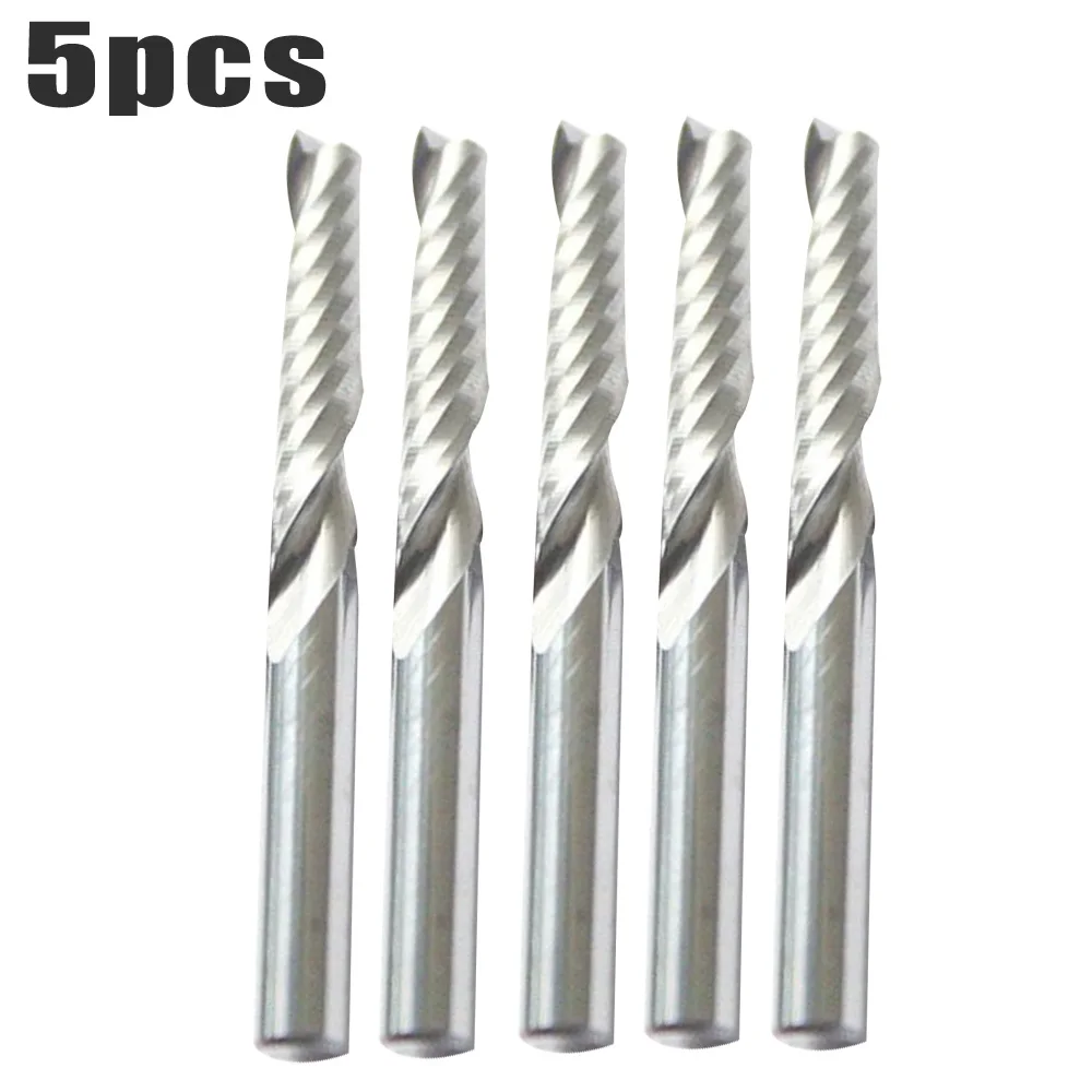 5x 1LX6.42 6 мм хвостовик Одиночная флейта спиральная Концевая фреза CNC Бит