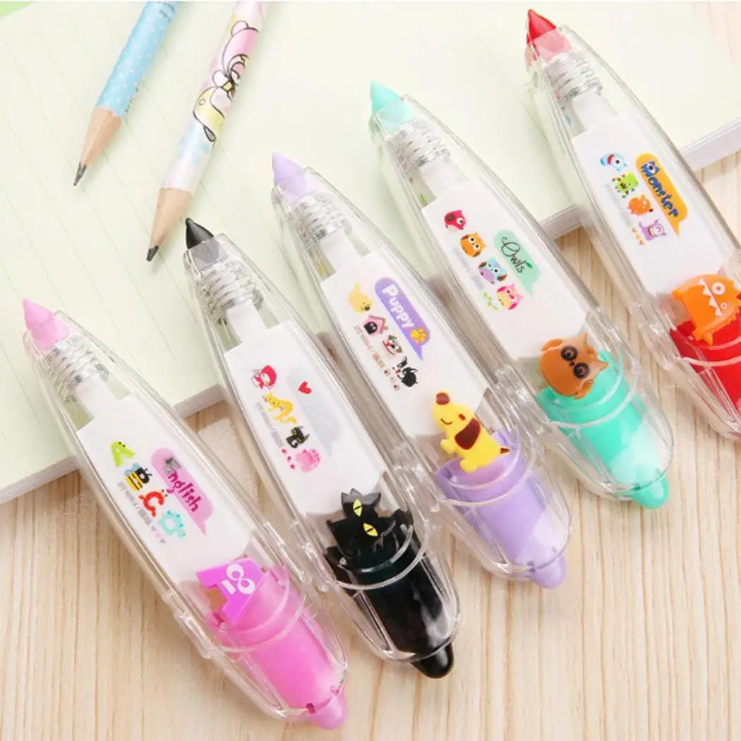 Милый Забавный канцелярский корректор лента для студентов 11x2 7x2 см/4 3x1 1x0 8 дюймов