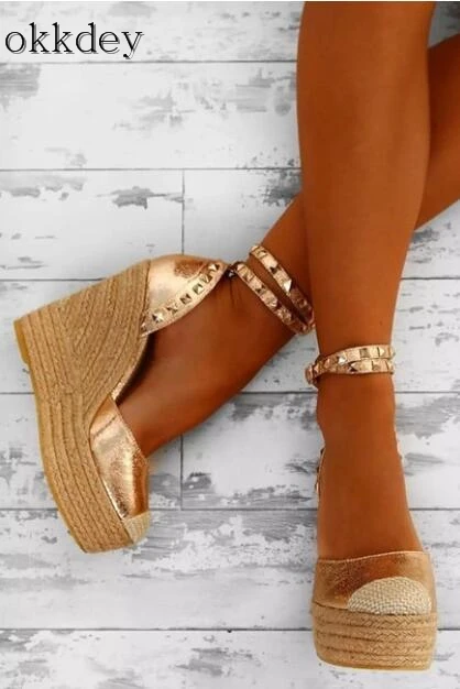 Zapatos de mujer/Новые модные пикантные туфли хит продаж женские босоножки на танкетке с
