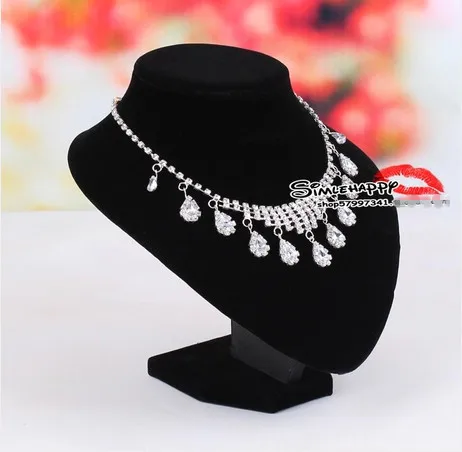 Бесплатная Доставка! Модное черное ожерелье бюст манекен торс используется для