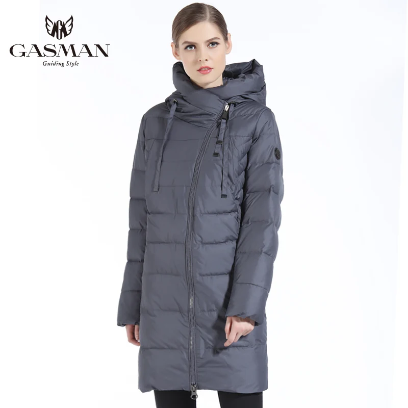 GASMAN 2019 Женский Пуховк Длинный Большой Размер Куртка Женская Зимняя Пуховки Био