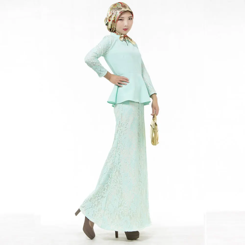 2019 новый кружевной топ и юбка комплект из 2 предметов турецкий Малайзия женские