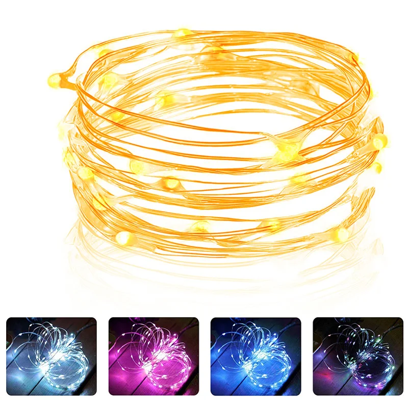 100/200/300/400 luces led decoracion гирлянды светодиодные праздничные гирлянды наружные светодиодные ленты для рождественской вечеринки Свадебные украшения