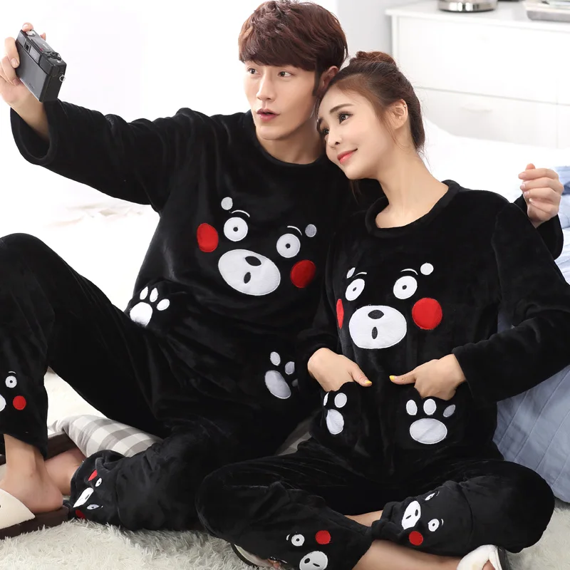 Женские пижамы, пижамы для взрослых Kumamon, унисекс, для пары, Мультяшные, унисекс, косплей, пижама с животными, зимняя одежда для сна, костюм для дома