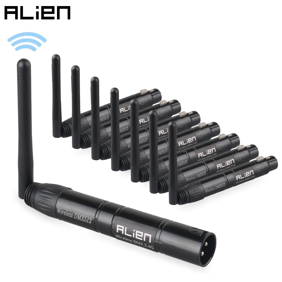 ALIEN DMX512 беспроводной контроллер приемник передатчик 2,4G ISM Dif Расстояние связи 300 м для сцены Par DJ диско бар огни