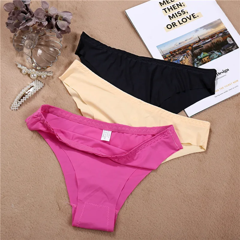 3 шт./компл. женское белье нижнее женские трусики нейлон моды плавно Intimates дамы