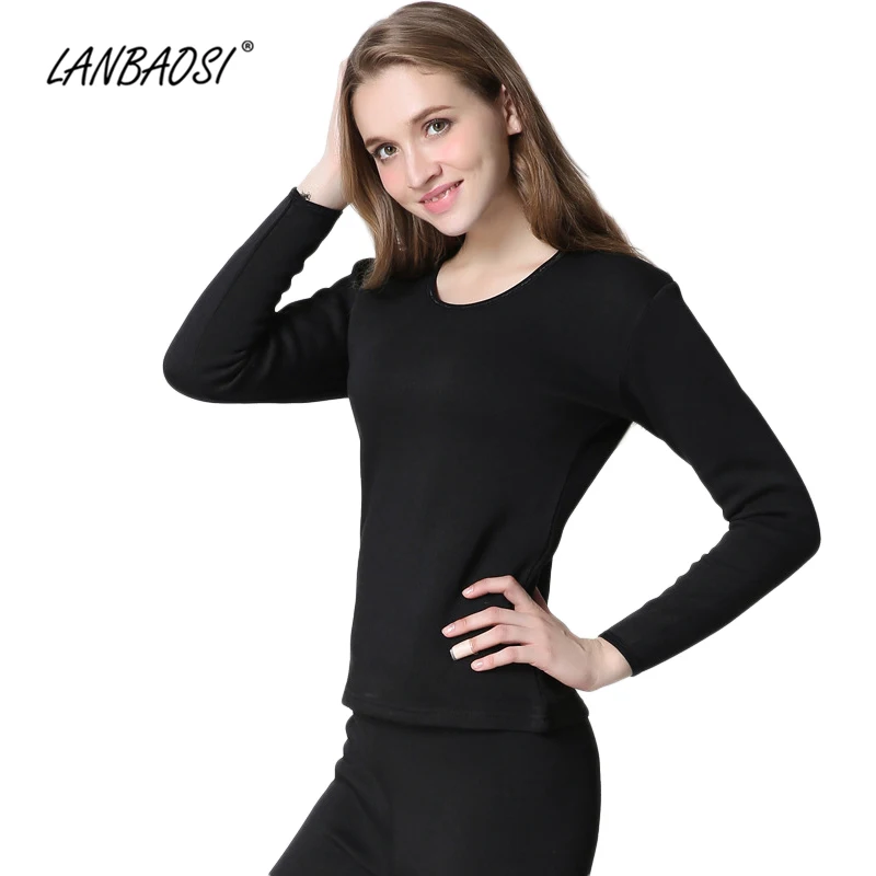 LANBAOSI теплый комплект нижнего белья из плотного флиса для женщин и мужчин зимние