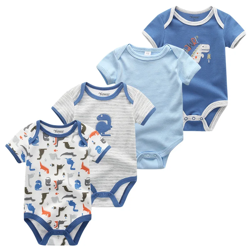 Одежда для маленьких девочек 4 шт./компл. комбинезоны с коротким рукавом