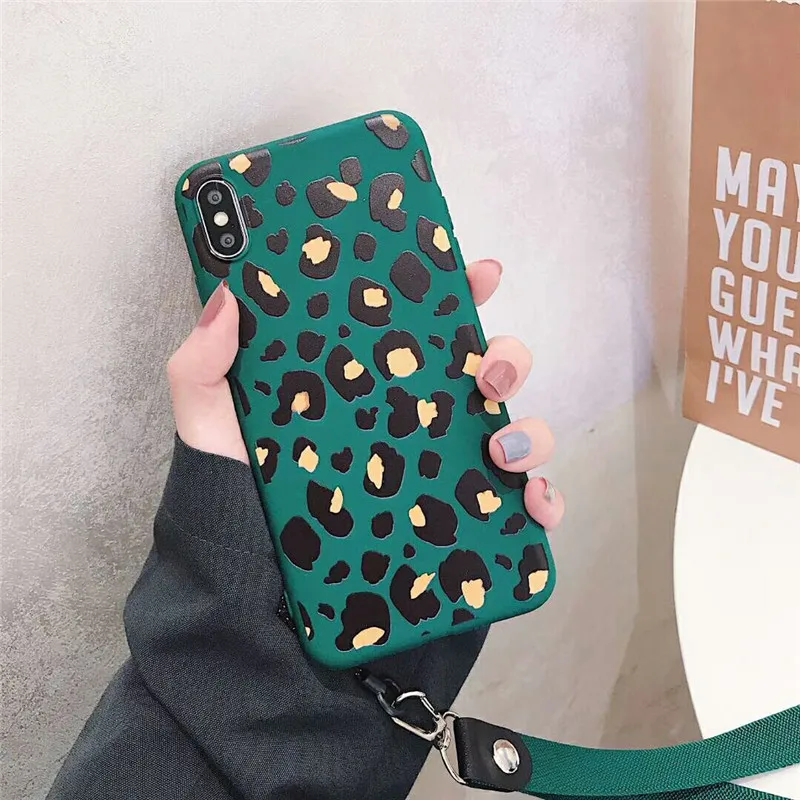 DISCASE простой темно зеленый милый леопардовый чехол для телефона iphone XR XS MAX 6 6s 8 7plus