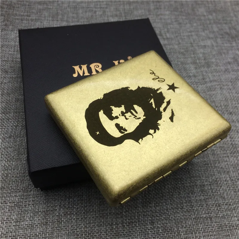M R.K HQ102 латунный чехол для сигарет винтажный стиль металлическая сигарета Che Guevara