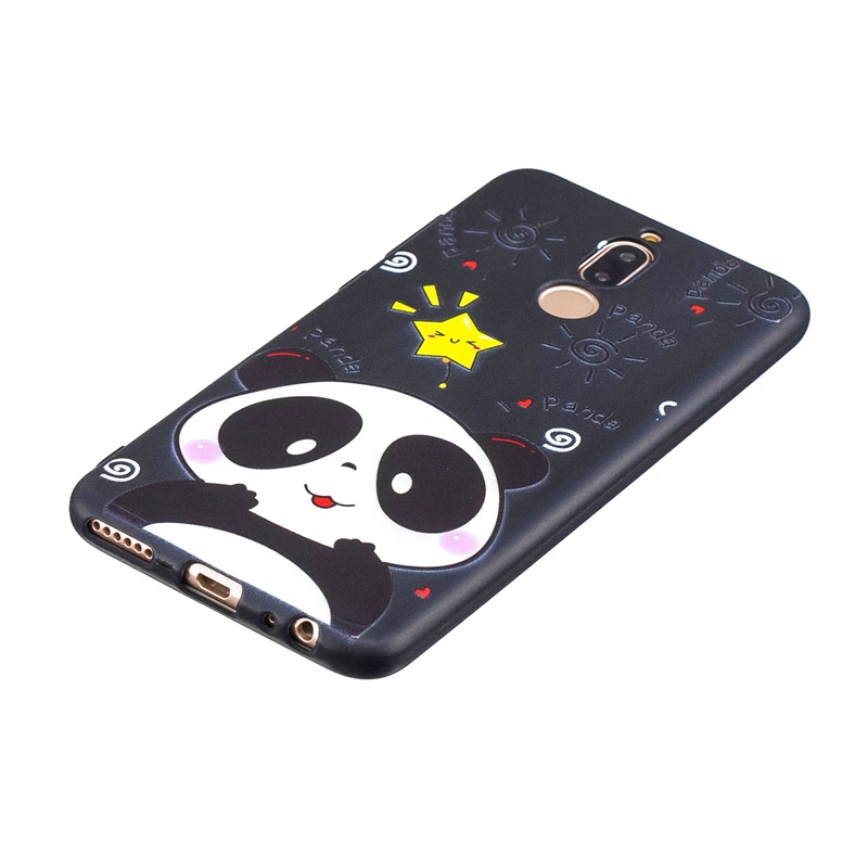 3D Case For Huawei Mate 10 Lite Silicone Cover Nova 2i Soft TPU on / Honor 9i Cute Capas |