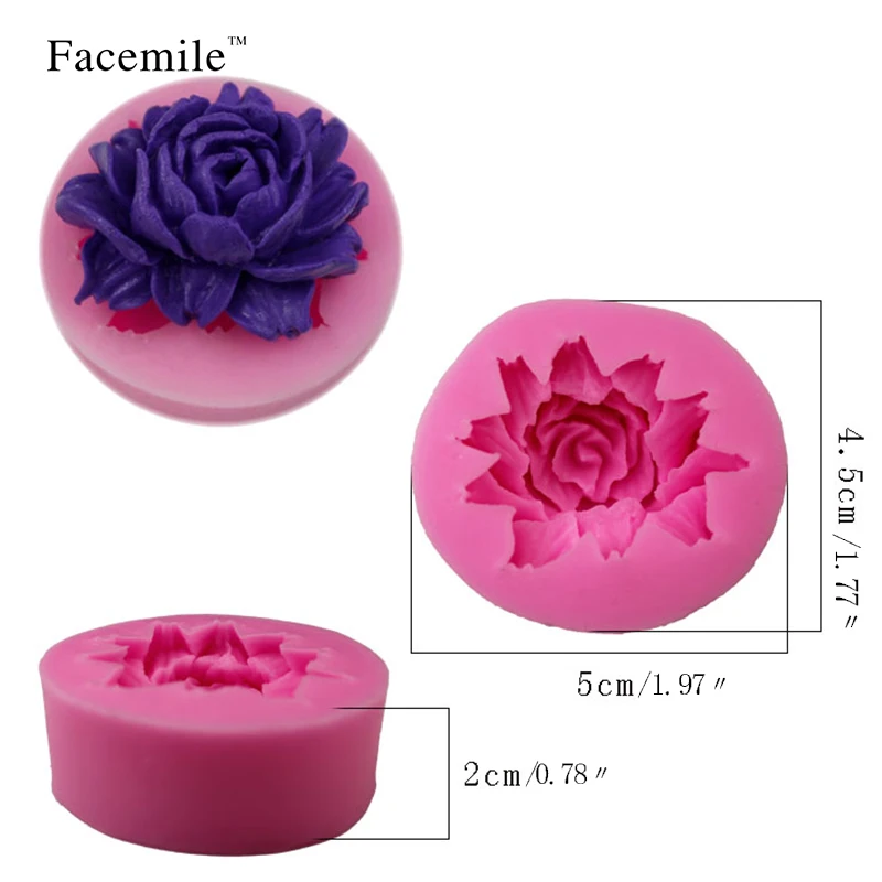 Facemile 1 шт. силиконовая форма в виде цветка розы помадка подарок украшение