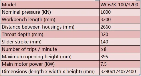 WC67K-100/3200 модель 100 тонн 3200 мм красный гибочный станок с ЧПУ Типа CNC сервопривод пресс тормоз оснащен системой управления DELEM DA41S для продажи