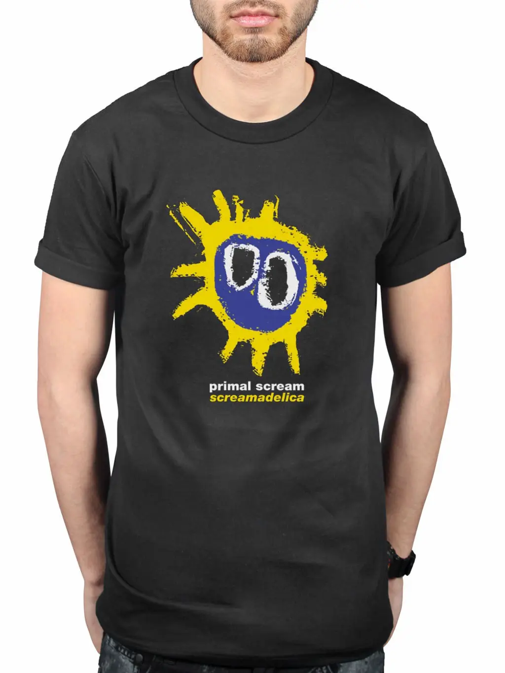 Официальный Primal Scream Screamadelica желтая футболка более светильник бунт City Blues Горячая
