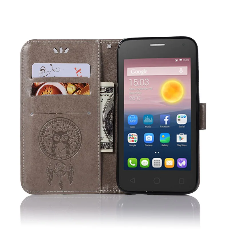 Симпатичный чехол Сова для Alcatel Pixi 4 4G 5 0 дюйма Кожаный кошелек флип Pixi4 5010 OT 5010D