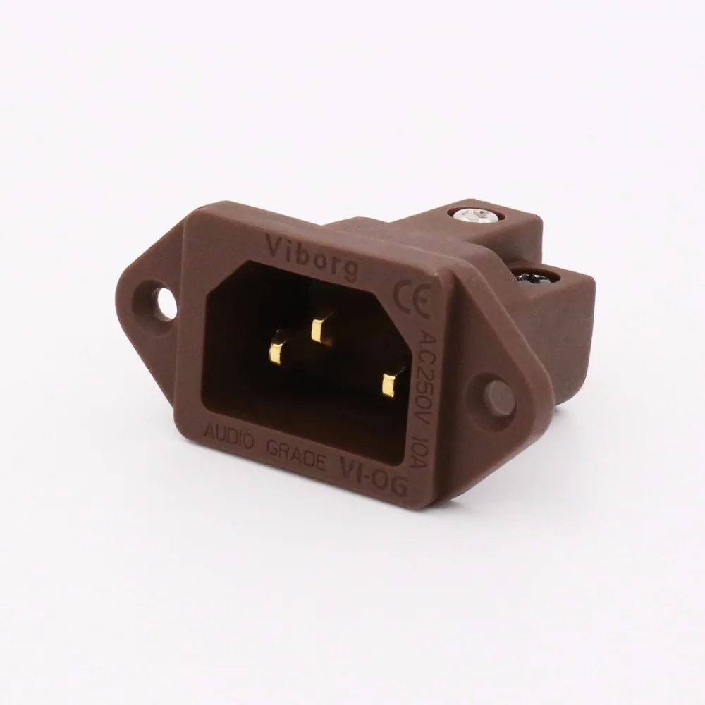 Входная розетка МЭК viборг VI06CG из чистой меди с позолоченным покрытием|inlet socket|audio
